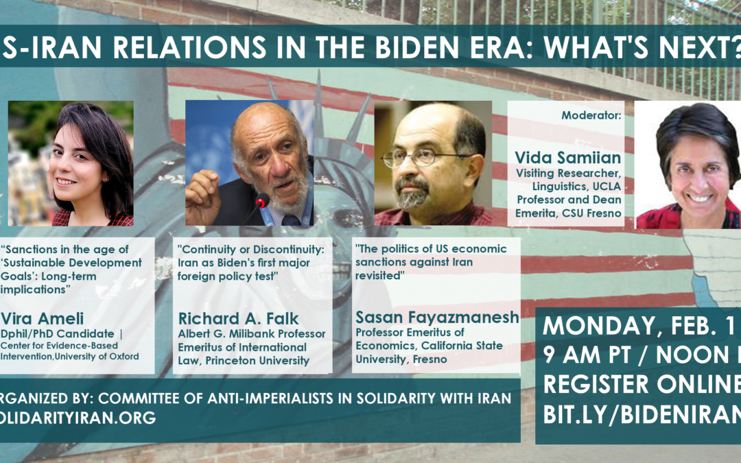 Feb. 1, Online Event: US-Iran Relations in the Biden Era: What’s Next?